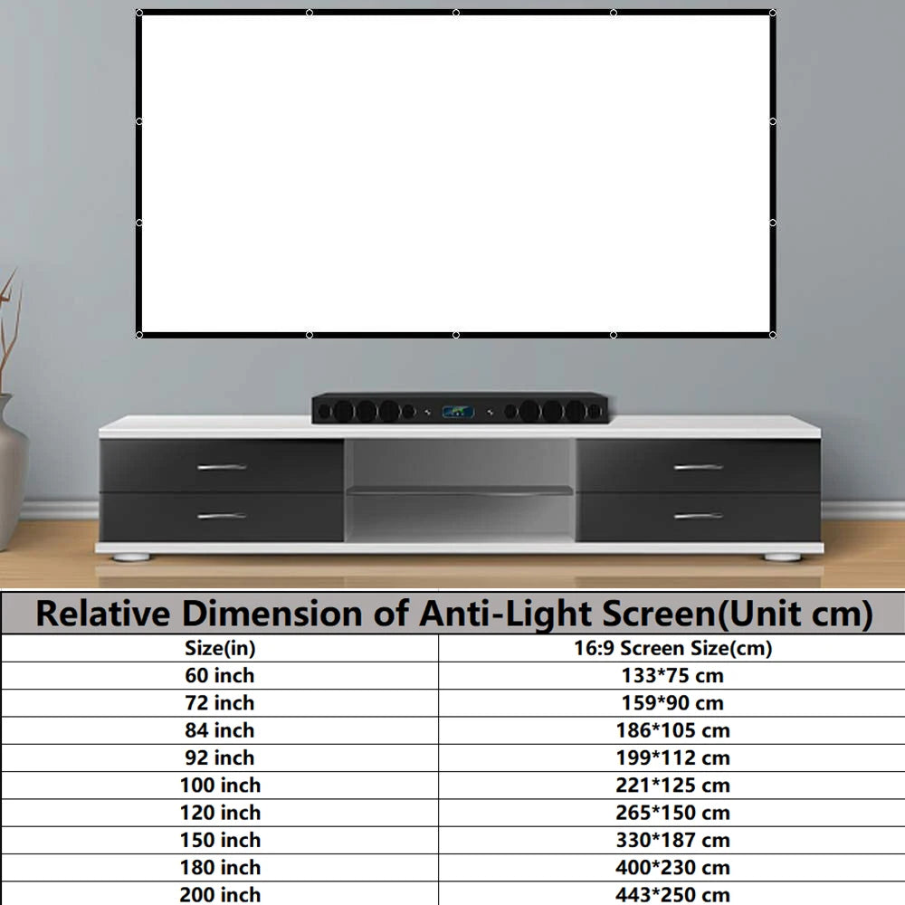 Portable Game Projector Screen (No stand).