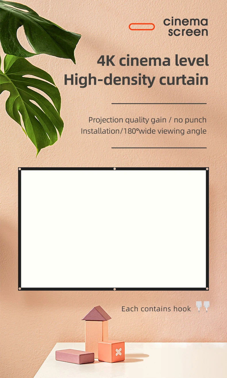 Portable Game Projector Screen (No stand).